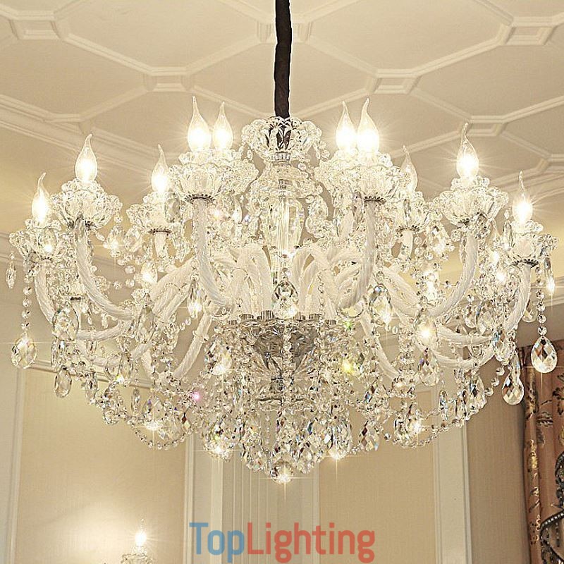 Luxury Crystal Chandelier European Elegant Pendant Light