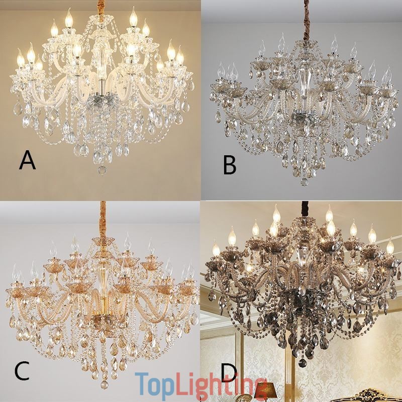 Luxury Crystal Chandelier European Elegant Pendant Light