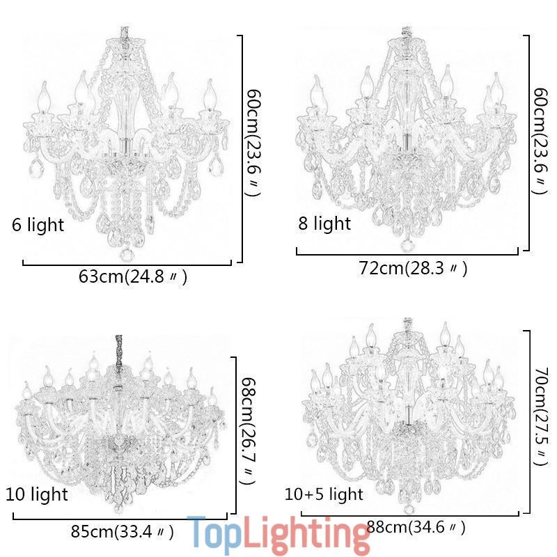 Luxury Crystal Chandelier European Elegant Pendant Light
