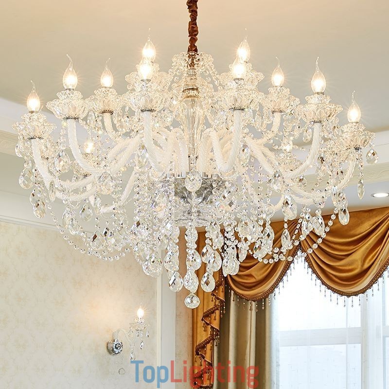 Luxury Crystal Chandelier European Elegant Pendant Light