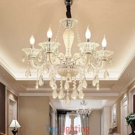 European Crystal Chandelier Elegant Pendant Light European Crystal Chandelier Elegant Pendant Light
