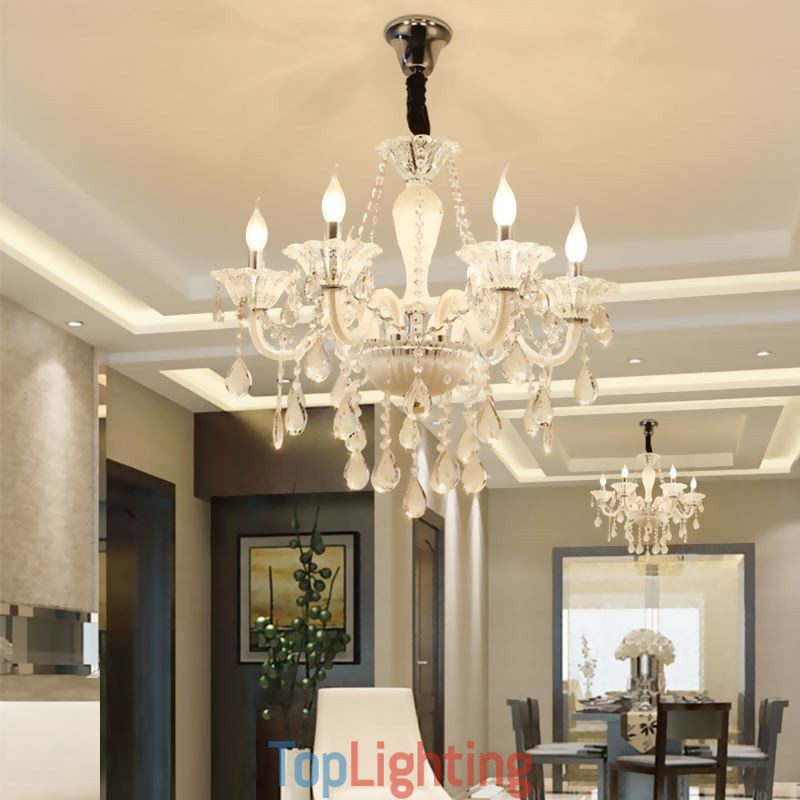 European Crystal Chandelier Elegant Pendant Light