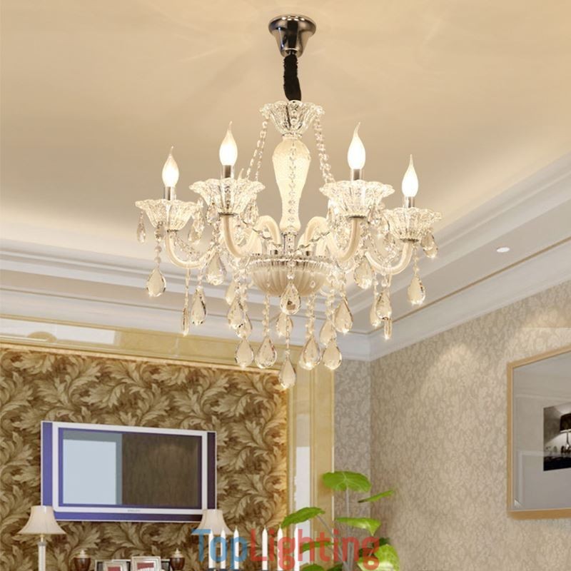 European Crystal Chandelier Elegant Pendant Light