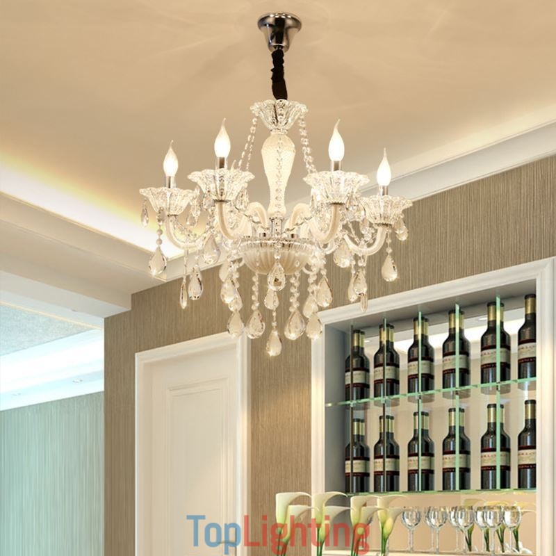 European Crystal Chandelier Elegant Pendant Light