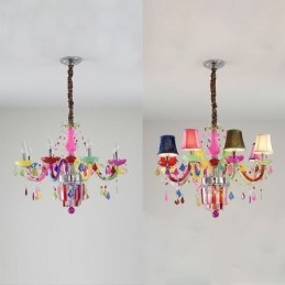 Colourful Crystal Chandelier European Unique Pendant Light