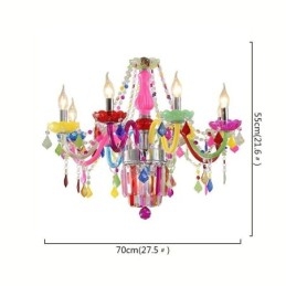 Colourful Crystal Chandelier European Unique Pendant Light
