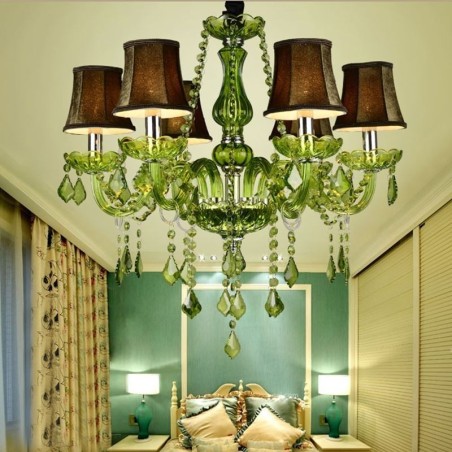 European Style Crystal Chandelier Unique Green Pendant Light European Style Crystal Chandelier Unique Green Pendant Light