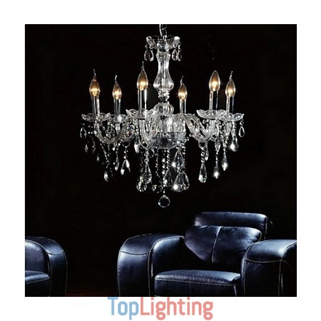 Elegant Crytal Chandelier with 6 Lights Elegant Crytal Chandelier with 6 Lights
