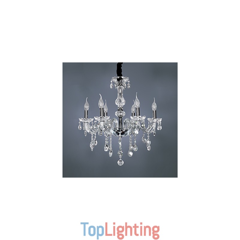 Elegant Crytal Chandelier with 6 Lights