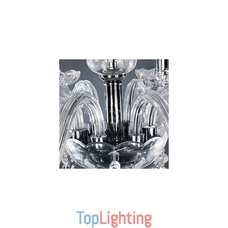 Elegant Crytal Chandelier with 6 Lights