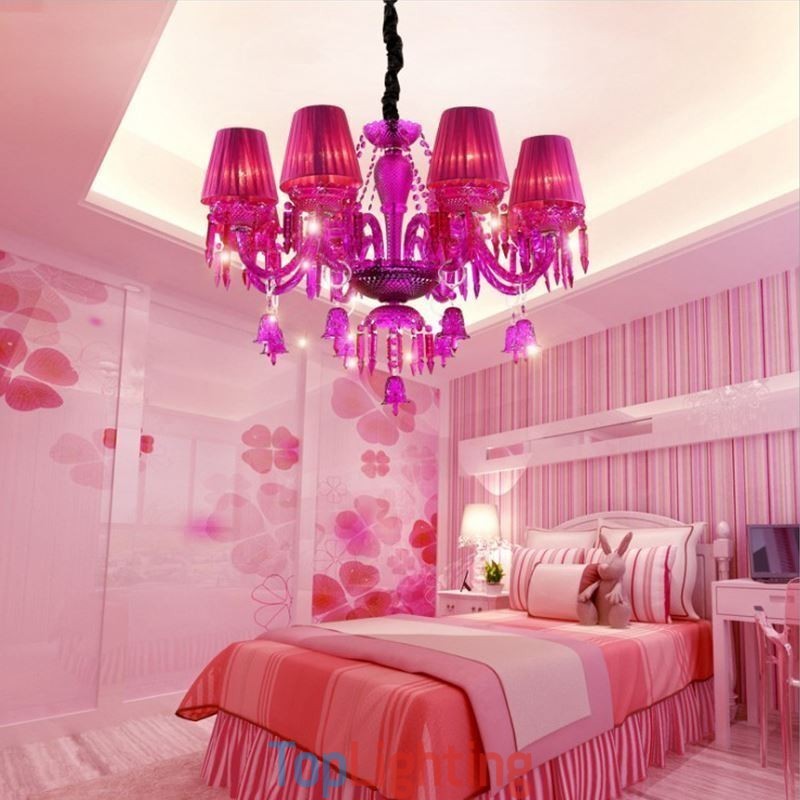 European Crystal Chandelier Ring Bells Glass Pendant Light