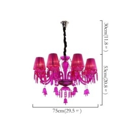 European Crystal Chandelier Ring Bells Glass Pendant Light