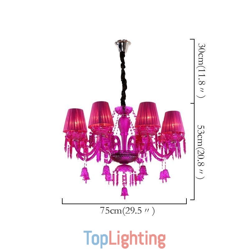 European Crystal Chandelier Ring Bells Glass Pendant Light