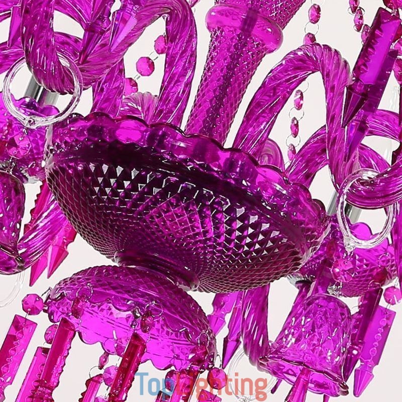 European Crystal Chandelier Ring Bells Glass Pendant Light