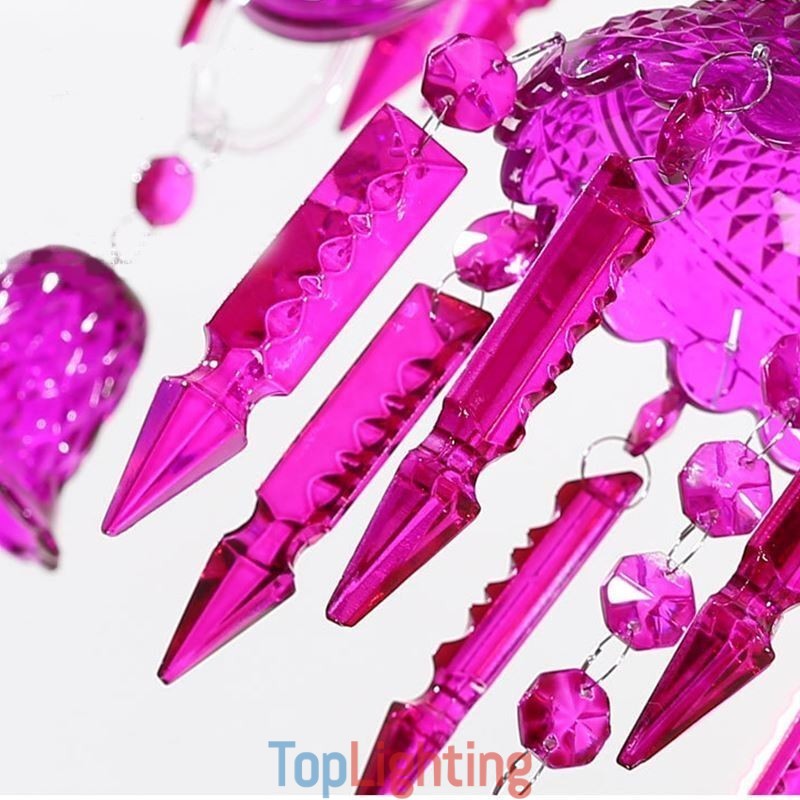 European Crystal Chandelier Ring Bells Glass Pendant Light