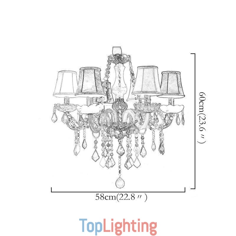Large Colourful Crystal Chandelier European Pendant Light