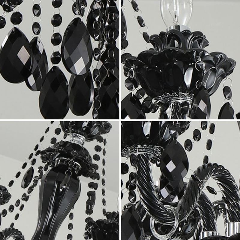 Luxury Crystal Chandelier European Black 10 Lights