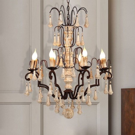 Retro Style Wood Pendant Light Elegant Chandelier Retro Style Wood Pendant Light Elegant Chandelier