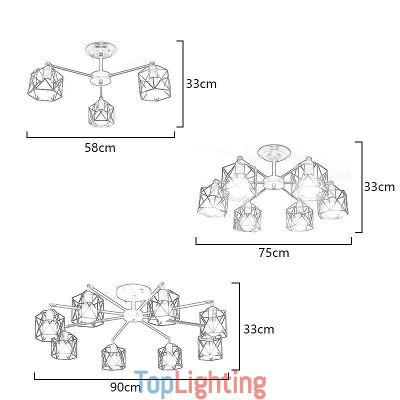 Modern Bird Cage Pendant Lamp Iron Decorative Lighting