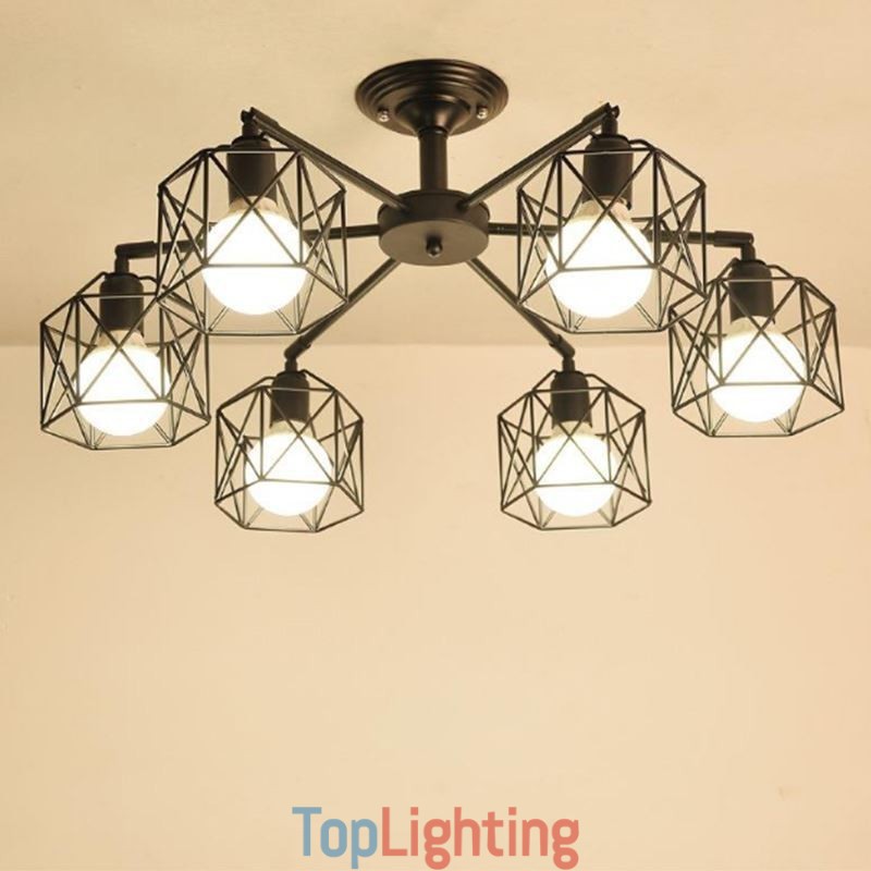 Modern Bird Cage Pendant Lamp Iron Decorative Lighting