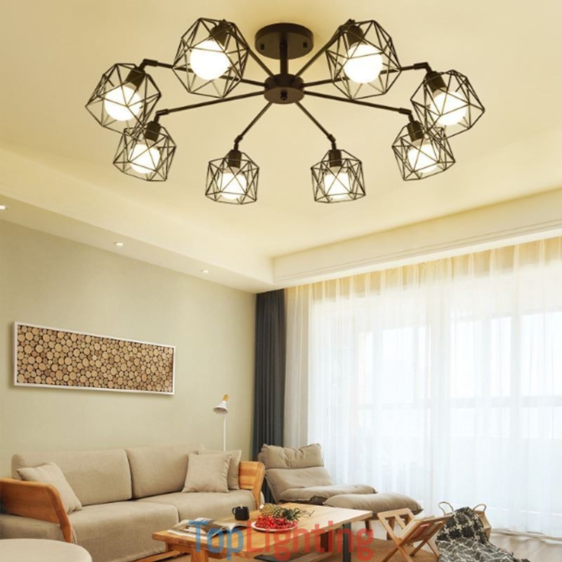 Modern Bird Cage Pendant Lamp Iron Decorative Lighting