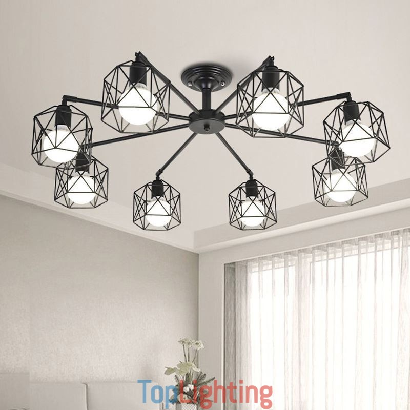 Modern Bird Cage Pendant Lamp Iron Decorative Lighting