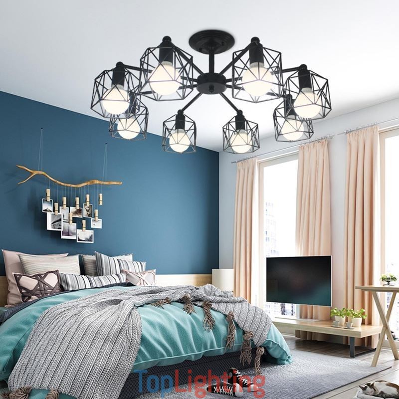 Modern Bird Cage Pendant Lamp Iron Decorative Lighting