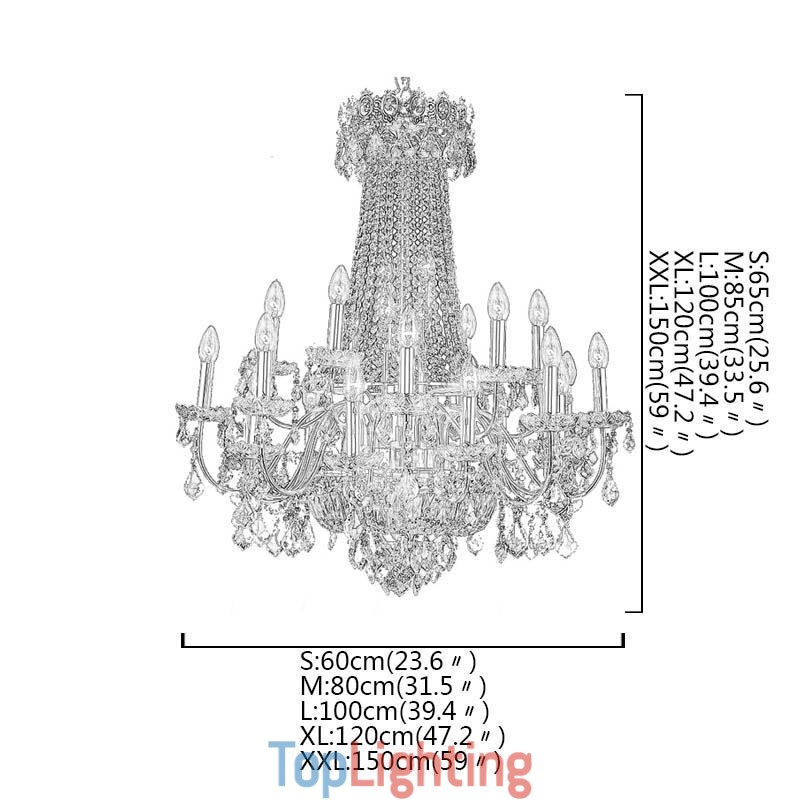European Luxury Crystal Chandelier Duplex Stair Pendant Light
