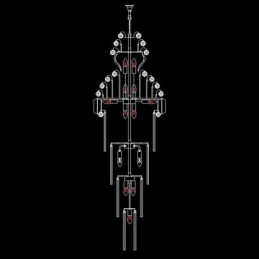 Retro Crystal Empire Chandelier Luxury Long Pendant
