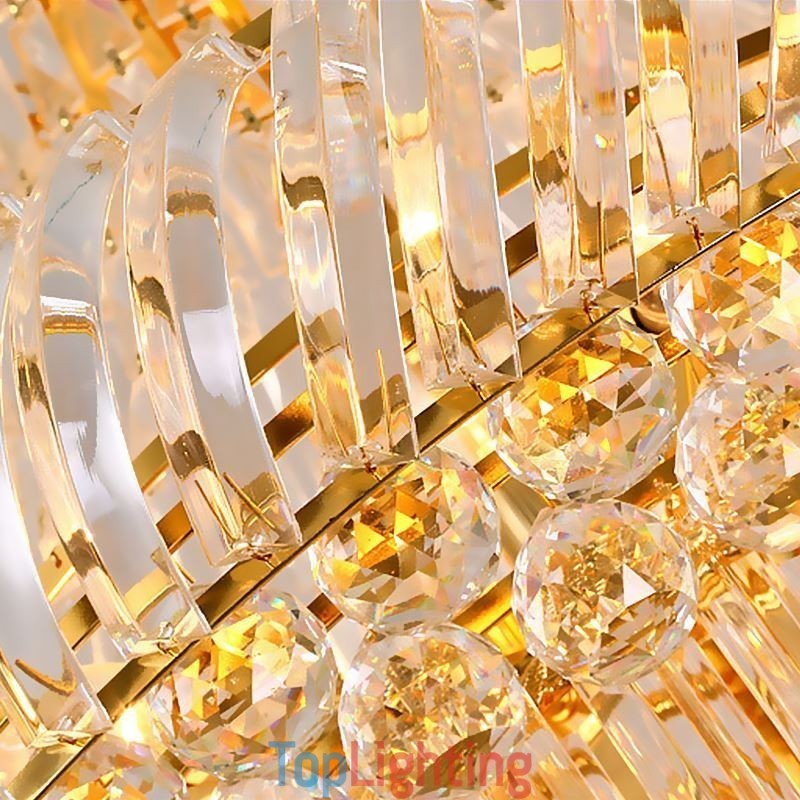 Luxury Crystal Chandelier Modern European Graceful Long Pendant Duplex Staircase