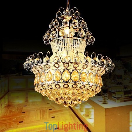 Modern Gold Empire Chandelier Simple Crystal Pendant Light Modern Gold Empire Chandelier Simple Crystal Pendant Light