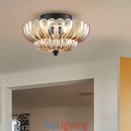 Modern Simple Flush Mount Lotus Base Ceiling Lamp Modern Simple Flush Mount Lotus Base Ceiling Lamp