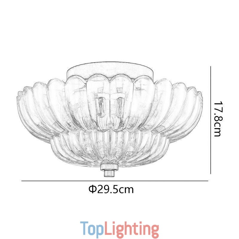 Modern Simple Flush Mount Lotus Base Ceiling Lamp