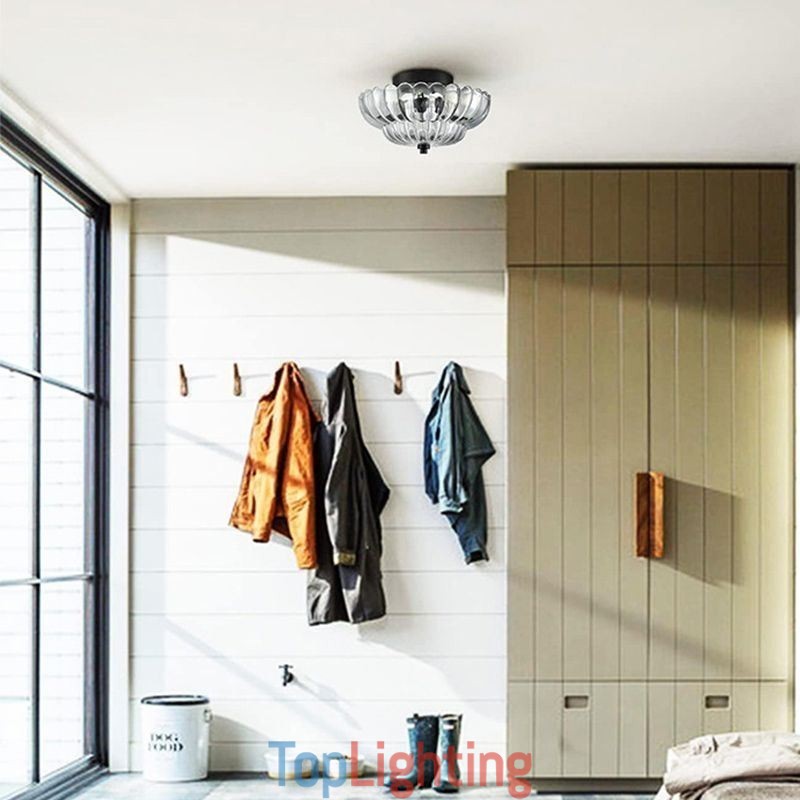 Modern Simple Flush Mount Lotus Base Ceiling Lamp