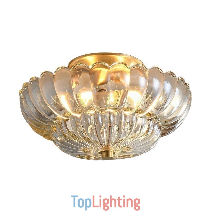 Modern Flush Mount Lotus Base Ceiling Light