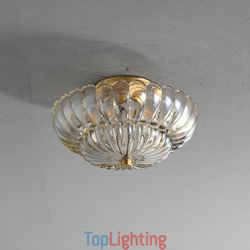Modern Flush Mount Lotus Base Ceiling Light