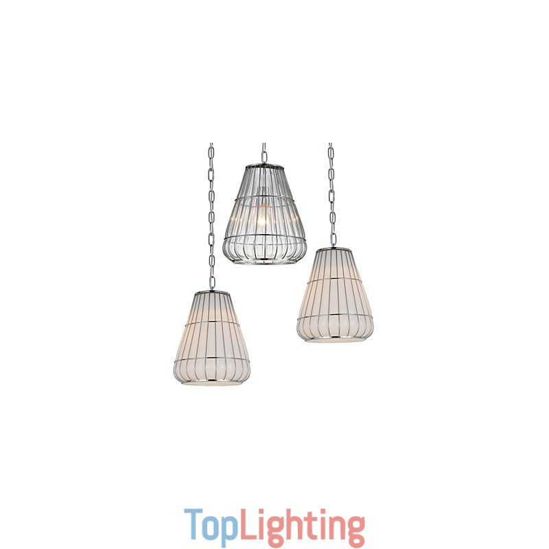 Modern Contemporary Chrome Glass Chandelier