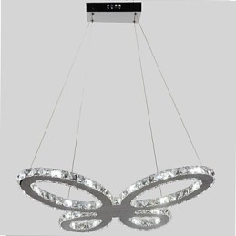 Modern Contemporary Chrome Metal Chandelier