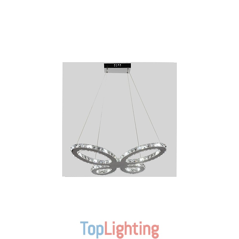 Modern Contemporary Chrome Metal Chandelier