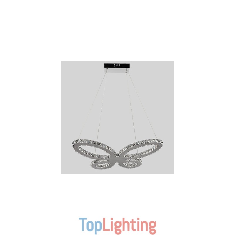 Modern Contemporary Chrome Metal Chandelier