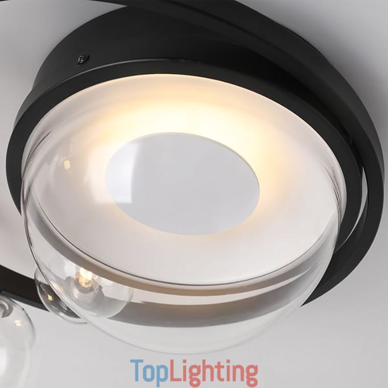 Flush Mount Modern Minimalist Decorative Glass Ceiling Light