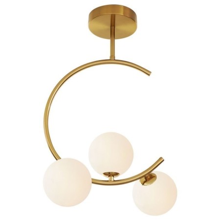 Modern And Simple Flush Mount Three Head Milky White Glass Ceiling Light G9 5W Modern And Simple Flush Mount Three Head Milky White Glass Ceiling Light G9 5W