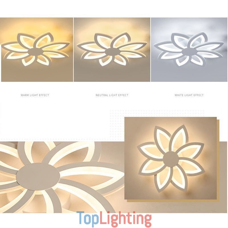 Flush Mount Eye catching Acrylic Flower Ceiling Light 55cm