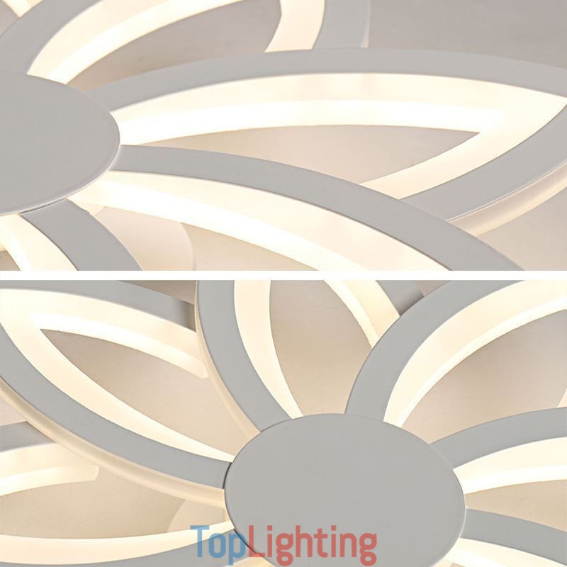 Flush Mount Eye catching Acrylic Flower Ceiling Light 55cm