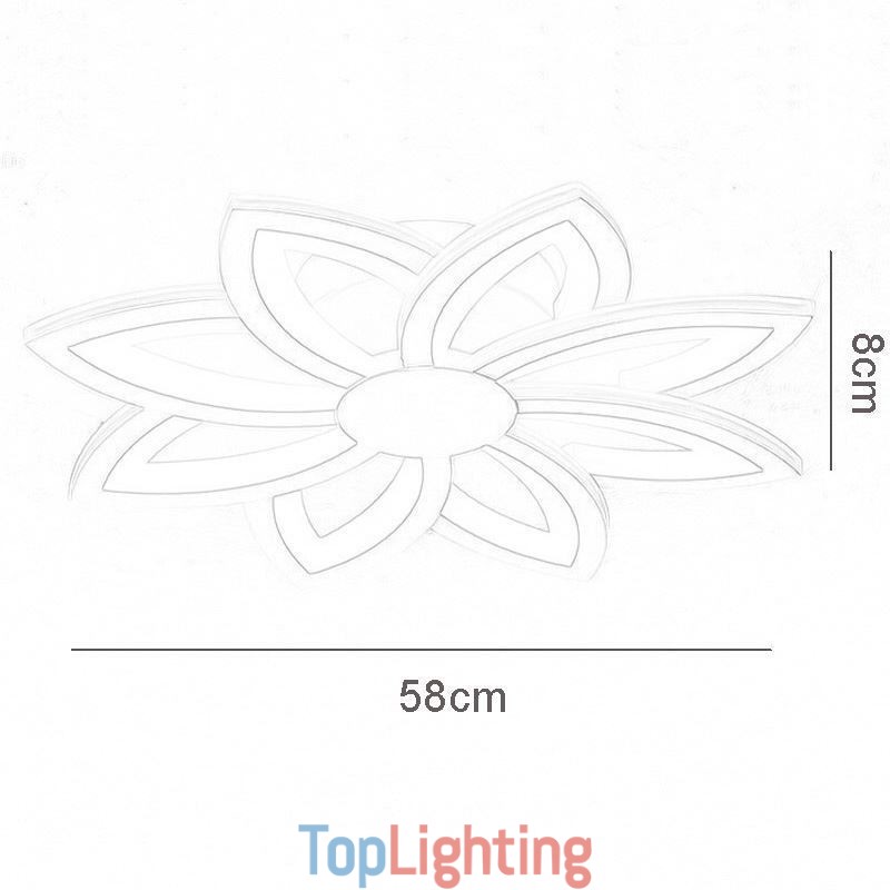 Flush Mount Eye catching Acrylic Flower Ceiling Light 55cm