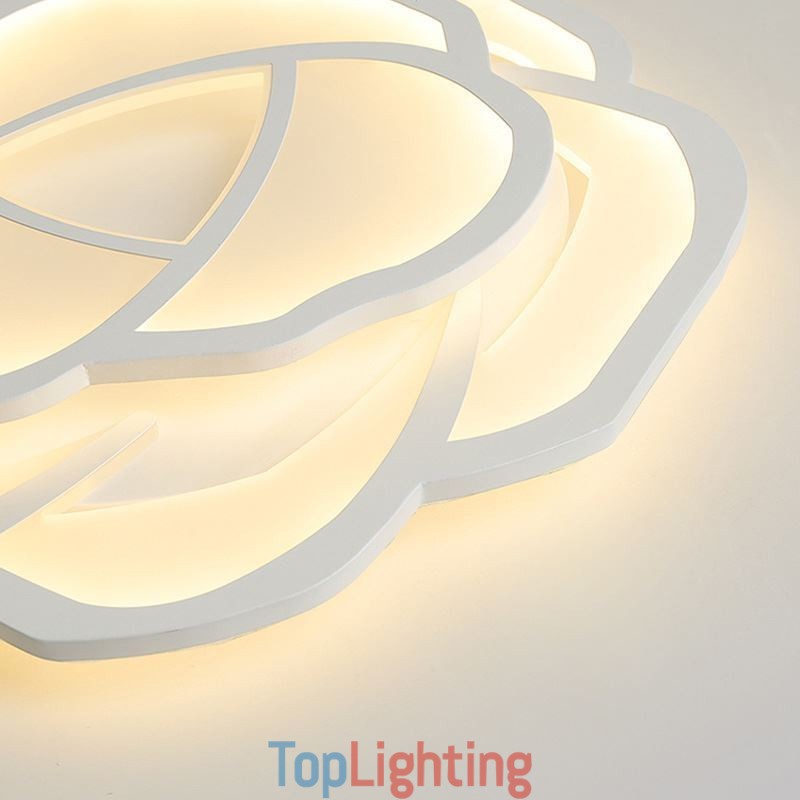 Flush Mount Modern Simple Rose Acrylic Ceiling Light 52cm