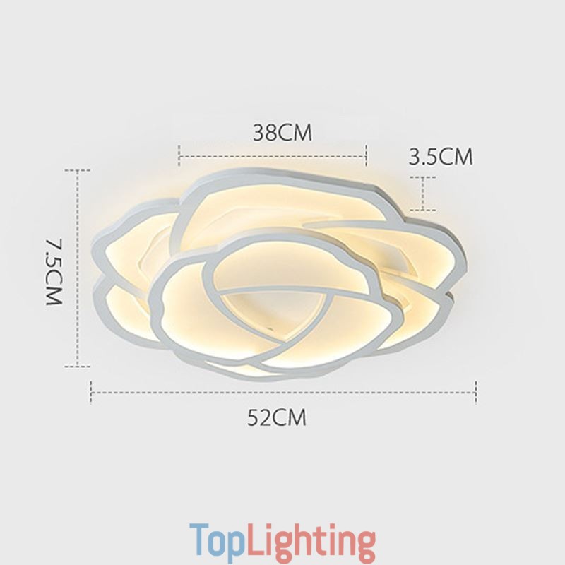 Flush Mount Modern Simple Rose Acrylic Ceiling Light 52cm