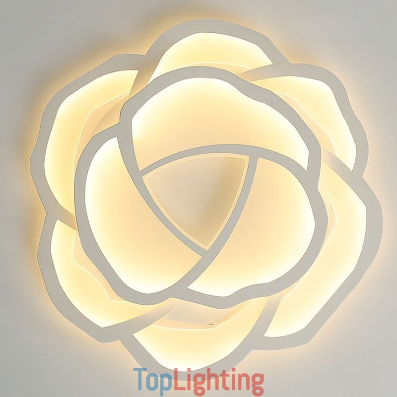 Flush Mount Modern Simple Rose Acrylic Ceiling Light 52cm