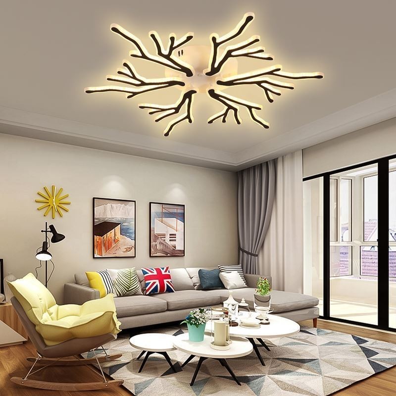 Flush Mount Acrylic Branch Ceiling Light