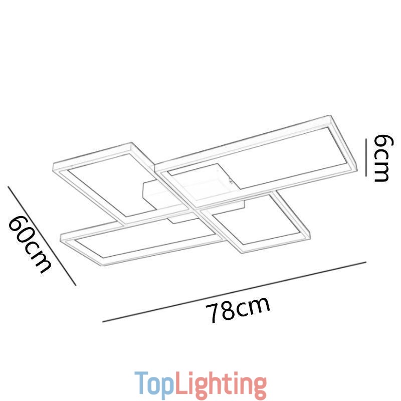 Flush Mount Mosaic Geometric Square Ceiling Light Fixture